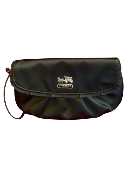 Coach Handbags - COACH AMANDA Black Satin Wristlet